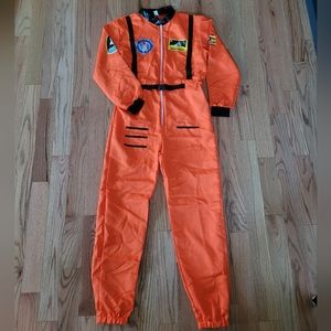 Men's Astronaut Halloween Costume Size M Orange